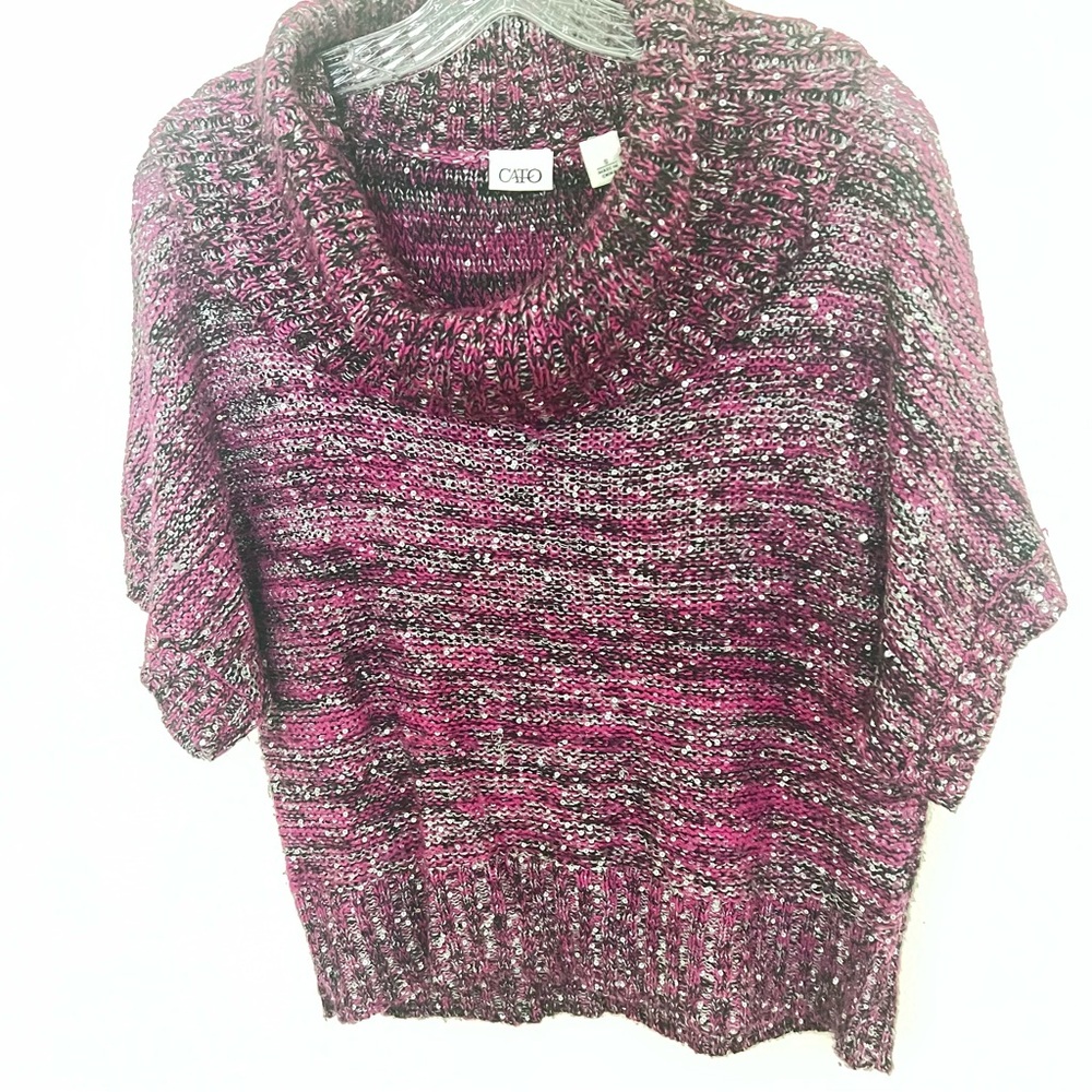 Cato Women's Burgundy Cowl Neck Sweater